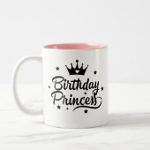 Tasse 2 Couleurs "Princesse d'anniversaire" (Gauche)