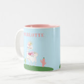 Tasse 2 Couleurs Princesse Llama Floral Cactus (Devant gauche)