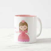 Tasse 2 Couleurs Princesse mignonne, rose pour de petites filles (Devant droit)