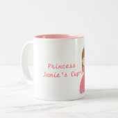 Tasse 2 Couleurs Princesse mignonne, rose pour de petites filles (Devant gauche)