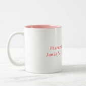Tasse 2 Couleurs Princesse mignonne, rose pour de petites filles (Gauche)
