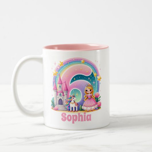 Tasse 2 Couleurs Princesse nom Enchanted Kingdom (Gauche)