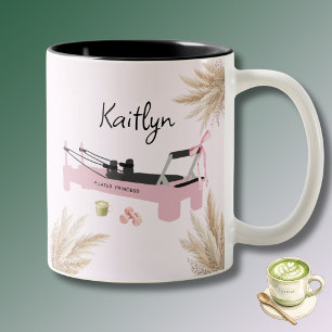 Tasse 2 Couleurs Princesse Pilates Rose Reformer & Matcha