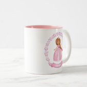 Tasse 2 Couleurs Princesse Rose Cute Personnalisée (Devant droit)