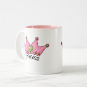 Tasse 2 Couleurs Princesse rose de diadème (Devant gauche)