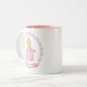 Tasse 2 Couleurs Princesse rose mignon personnalisée (Devant gauche)