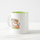 Tasse 2 Couleurs Printemps dans la laideur - Illustration de chien  (Devant gauche)