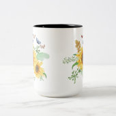 Tasse 2 Couleurs printemps de tournesol (Centre)