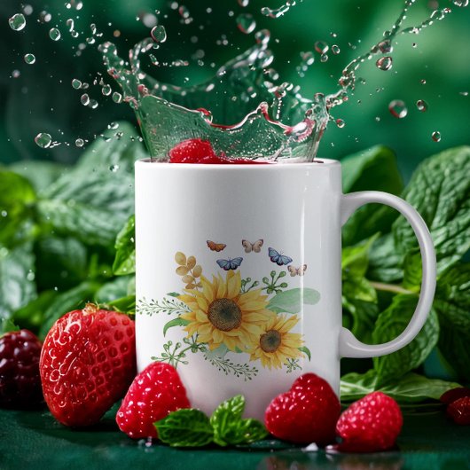 Tasse 2 Couleurs printemps de tournesol