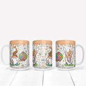 Tasse 2 Couleurs Printemps des lapins de Pâques