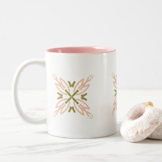 Tasse 2 Couleurs Printemps florissant (Avec donut)
