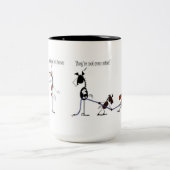 Tasse 2 Couleurs Prise drôle votre bande dessinée de chevaux (Centre)