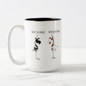 Tasse 2 Couleurs Prise drôle votre bande dessinée de chevaux (Gauche)