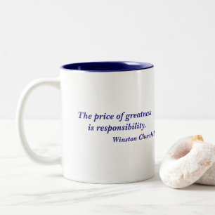 Tasse 2 Couleurs Prix de Winston Churchill de citation de grandeur