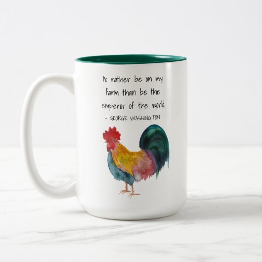 Tasse 2 Couleurs Prix George Washington du coq Farm Life (Gauche)