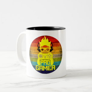TASSE 2 COULEURS PRO GAMER - JEU NERD