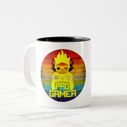 TASSE 2 COULEURS PRO GAMER - JEU NERD (Devant gauche)