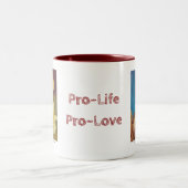 Tasse 2 Couleurs Pro-Life Pro-Love (Centre)
