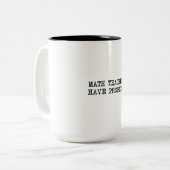 Tasse 2 Couleurs Problème de professeur de maths (Devant gauche)