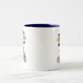 Tasse 2 Couleurs Prof de chat drôle (Centre)