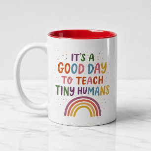 Tasse 2 Couleurs Prof Journée Ensoleillée Petits Humains Arc-en-Cie