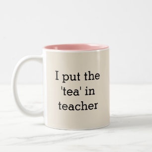 Tasse 2 Couleurs Professeur amateur de thé crème personnalisé nouve