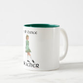 Tasse 2 Couleurs Professeur de danse step Irlandaise - Vert (Devant droit)