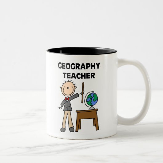 Tasse 2 Couleurs Professeur de géographie (Droit)