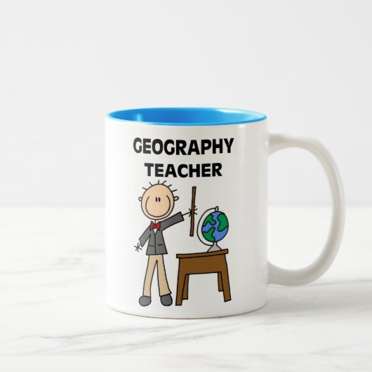 Tasse 2 Couleurs Professeur de géographie (Droit)