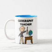 Tasse 2 Couleurs Professeur de géographie (Gauche)