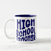 Tasse 2 Couleurs Professeur de lycée bleu foncé (Gauche)