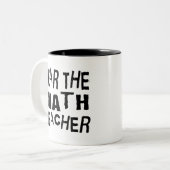 Tasse 2 Couleurs Professeur de maths drôle (Devant gauche)