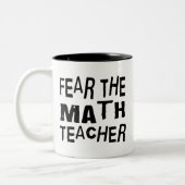 Tasse 2 Couleurs Professeur de maths drôle (Gauche)