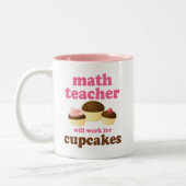 Tasse 2 Couleurs Professeur de maths drôle (Gauche)