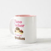 Tasse 2 Couleurs Professeur de piano drôle (Devant gauche)