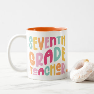 Tasse 2 Couleurs Professeur de septième année Coloré