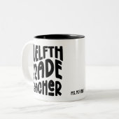 Tasse 2 Couleurs Professeur de Terminale | Design Texte Noir (Devant gauche)