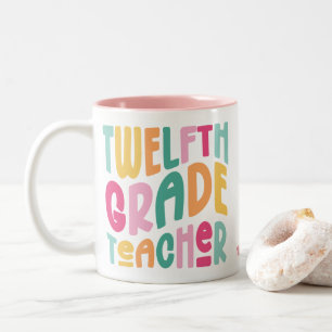 Tasse 2 Couleurs Professeur de Terminale Texte Coloré