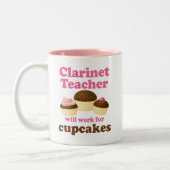 Tasse 2 Couleurs Professeur drôle de clarinette (Gauche)