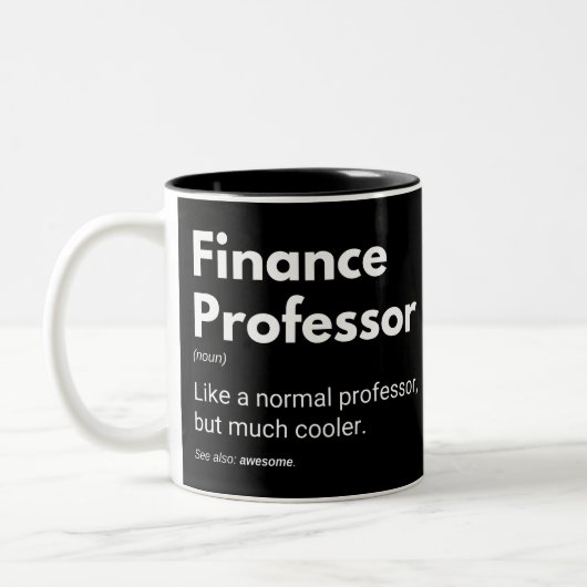Tasse 2 Couleurs Professeur en finances Funny Enseignants Définitio (Gauche)