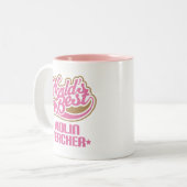 Tasse 2 Couleurs Professeur mignon de violon (Devant gauche)