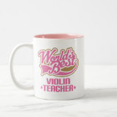 Tasse 2 Couleurs Professeur mignon de violon (Gauche)