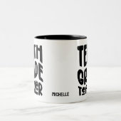 Tasse 2 Couleurs Professeur noir de seconde (Centre)