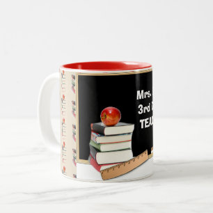 Tasse 2 Couleurs Professeur Rétro C'est la Rentrée