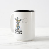 Tasse 2 Couleurs Professional Electrician Safety Quote Gift (Devant gauche)