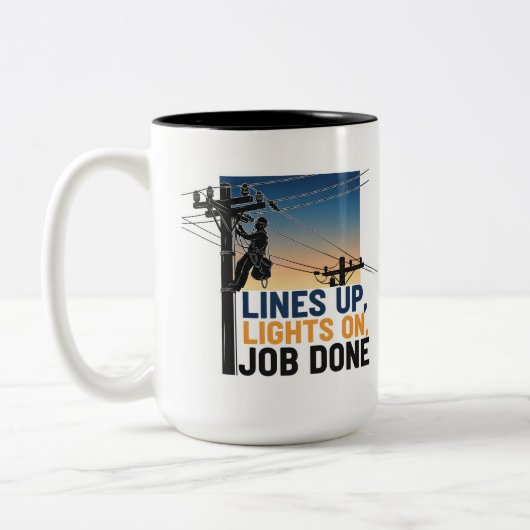 Tasse 2 Couleurs Professional Lineman  Proud Utility Worker (Gauche)
