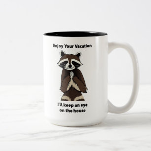 Tasse 2 Couleurs Profitez De Votre Vacance Mischievous Raccoon