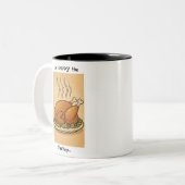 Tasse 2 Couleurs Profitez simplement de la dinde (Devant gauche)