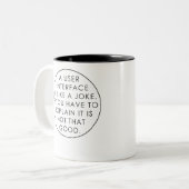 Tasse 2 Couleurs Programmer - Concepteur UI UX (Devant gauche)