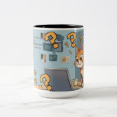 Tasse 2 Couleurs Programmeur Chat Humour Code, Chats, Café – Répéte (Centre)